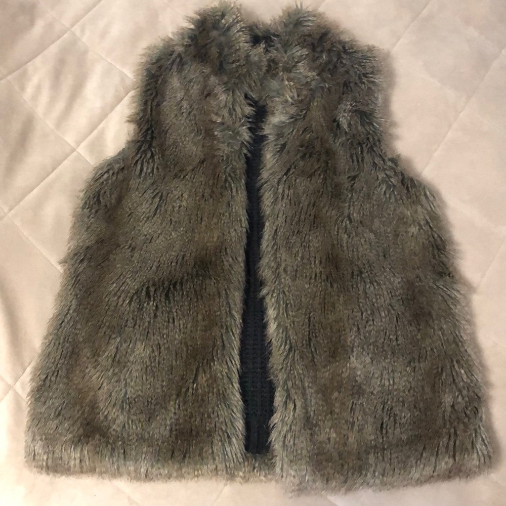Aqua Faux Fur Reversible Vest